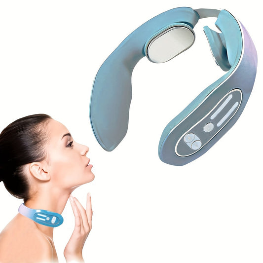 Neck Massager with Heat, Intelligent Portable Neck Massager for Pain Relief, 12 Levels Deep Tissue Electric Massager Use at Office Home Outdoor,Gifts for Men Women Dad Mom