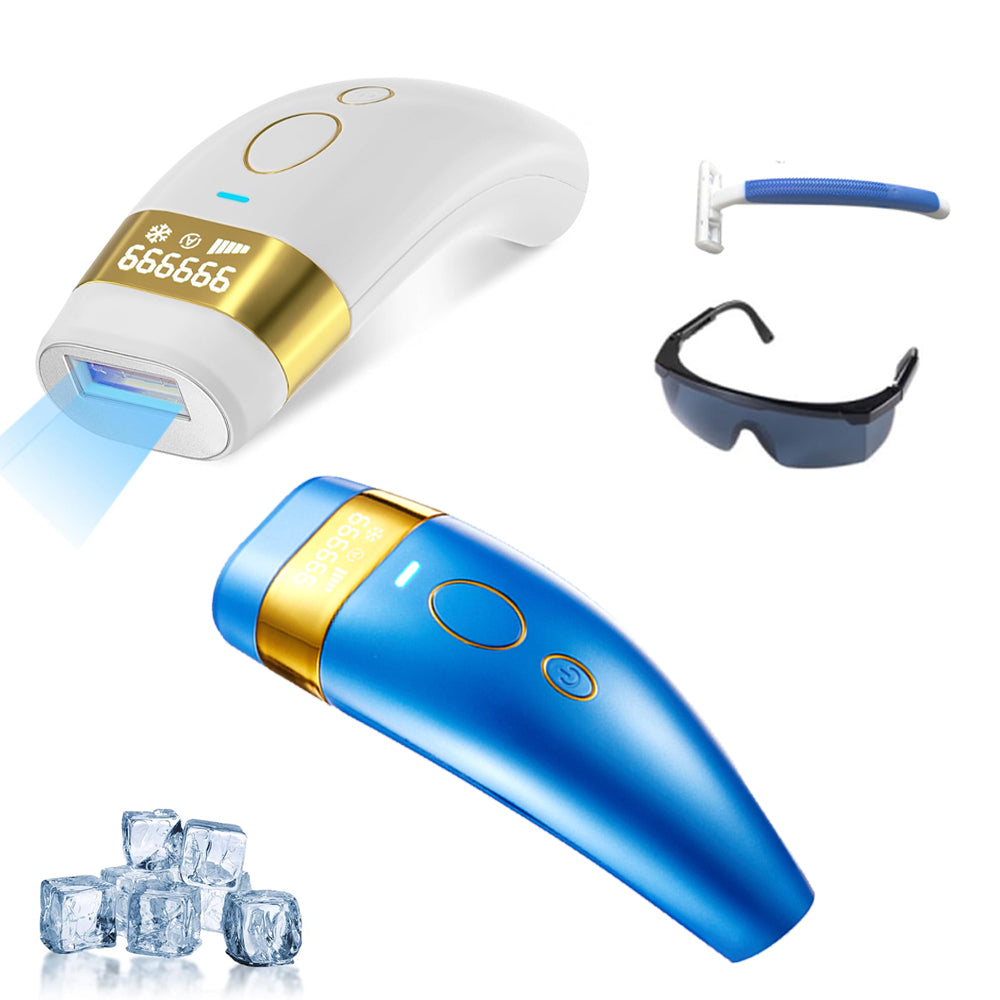 Laser Hair Removal Device for Women Permanent,Ice-Cooling IPL Device Hair Removal for Nearly Painless & Long-Lasting Results,999,999 Flashes Hair Remover with razor and Safety Glasses,Perfect for Armpits Legs Arms Bikini Line