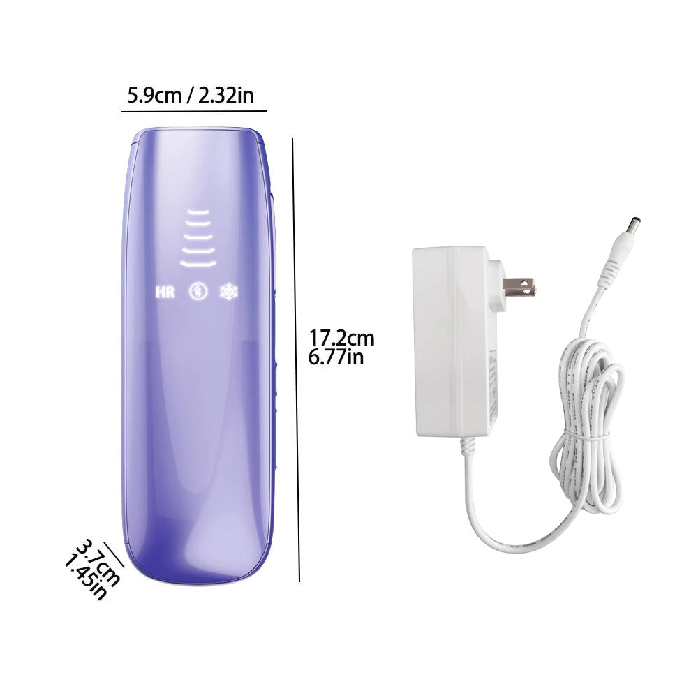 Laser Hair Removal for Women and Men Permanent, Ice-Cooling IPL Hair Removal Device for Nearly Painless & Long-Lasting Results, Auto/Manual Flashing for Fast Full Body Hair Removal from Home,Purple