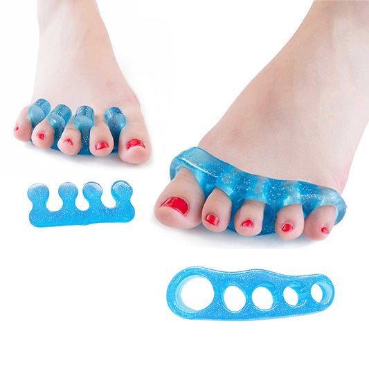 Toe Separators(2Pairs)-Toe Separator Loops-Toe Separator Stretchers,Toe Spacer Bunion Corrector for Men and Women,Gel Toe Separator-Blue